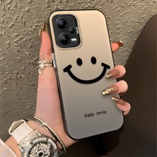 HONTINGA Poco X5 5g ile Uyumlu Kılıfı Silikon Kenar Sert Arka Düşüme Önleyici Basitlik Anti Düşme Kamera Korumali Gülümseme Desen Telefon Kılıfı Kadın ve Erkek Için Uygundur K1-0861