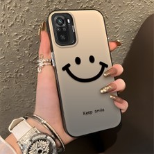 HONTINGA Xiaomi Redmi Note 10 4g ile Uyumlu Kılıfı Silikon Kenar Sert Arka Düşüme Önleyici Basitlik Anti Düşme Kamera Korumali Gülümseme Desen Telefon Kılıfı Kadın ve Erkek Için Uygundur K1-0861
