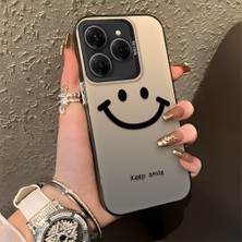 HONTINGA Tecno Spark 20 Pro 5g ile Uyumlu Kılıfı Silikon Kenar Sert Arka Düşüme Önleyici Basitlik Anti Düşme Kamera Korumali Gülümseme Desen Telefon Kılıfı Kadın ve Erkek Için Uygundur K1-0861
