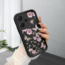 HONTINGA Xiaomi Redmi Note 13 Pro Plus ile Uyumlu Kılıfı Düşüme Önleyici Basitlik Anti Düşme Kamera Korumali Siyah Kelebek Desen Yumuşak Silikon Telefon Kılıfı Kadın ve Erkek Için Uygundur K2-0458