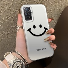 HONTINGA Xiaomi Redmi Note 11 Pro ile Uyumlu Kılıfı Silikon Kenar Sert Arka Düşüme Önleyici Basitlik Anti Düşme Kamera Korumali Gülümseme Desen Telefon Kılıfı Kadın ve Erkek Için Uygundur K1-0861