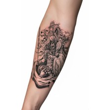 Dövme Kutusu Sparta Savaşçısı Aslanın Cesareti dövmesi