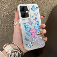HONTINGA Tecno Spark Go 2 ile Uyumlu Kılıfı Silikon Kenar Sert Arka Düşüme Önleyici Basitlik Anti Düşme Kamera Korumali Kelebek Desen Telefon Kılıfı Kadın ve Erkek Için Uygundur K1-0854