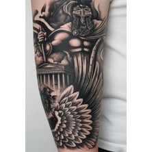 Dövme Kutusu Geçici Dövme | Savaşçı Figürü Tasarımı – Cesaretin, Gücün ve Onurun Simgesi