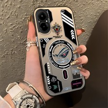 HONTINGA Realme C67 ile Uyumlu Kılıfı Silikon Kenar Sert Arka Düşüme Önleyici Basitlik Anti Düşme Kamera Korumali Yaratıcılık Desen Telefon Kılıfı Kadın ve Erkek Için Uygundur K1-0855