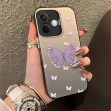 HONTINGA Oppo A5 Pro 5g ile Uyumlu Kılıfı Silikon Kenar Sert Arka Düşüme Önleyici Basitlik Anti Düşme Kamera Korumali Kelebek Desen Telefon Kılıfı Kadın ve Erkek Için Uygundur K1-0863