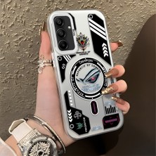 HONTINGA Samsung Galaxy A15 ile Uyumlu Kılıfı Silikon Kenar Sert Arka Düşüme Önleyici Basitlik Anti Düşme Kamera Korumali Yaratıcılık Desen Telefon Kılıfı Kadın ve Erkek Için Uygundur K1-0855