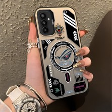 HONTINGA Samsung Galaxy M23 ile Uyumlu Kılıfı Silikon Kenar Sert Arka Düşüme Önleyici Basitlik Anti Düşme Kamera Korumali Yaratıcılık Desen Telefon Kılıfı Kadın ve Erkek Için Uygundur K1-0855