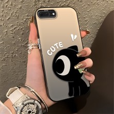 HONTINGA iPhone 7 Plus ile Uyumlu Kılıfı Silikon Kenar Sert Arka Düşüme Önleyici Basitlik Anti Düşme Kamera Korumali Şirin Desen Telefon Kılıfı Kadın ve Erkek Için Uygundur K1-0856