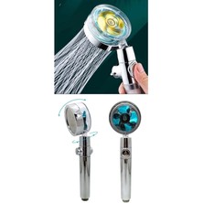Moonshop 360 Derece Dönebilen Turbo Pervaneli Duş Başlığı Su Tasarruflu ABS Malzeme ile Ergonomik Kullanım