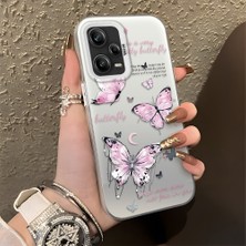 HONTINGA Redmi Note 12 Pro 5g ile Uyumlu Kılıfı Silikon Kenar Sert Arka Düşüme Önleyici Basitlik Anti Düşme Kamera Korumali Kelebek Desen Telefon Kılıfı Kadın ve Erkek Için Uygundur K1-0864