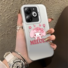 HONTINGA Infinix Smart 8 ile Uyumlu Kılıfı Silikon Kenar Sert Arka Düşüme Önleyici Basitlik Anti Düşme Kamera Korumali Melody Desen Telefon Kılıfı Kadın ve Erkek Için Uygundur K1-0857