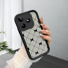 HONTINGA Realme Note 50 ile Uyumlu Kılıfı Düşüme Önleyici Basitlik Anti Düşme Kamera Korumali Siyah Çizgili Desen Yumuşak Silikon Telefon Kılıfı Kadın ve Erkek Için Uygundur K2-0457
