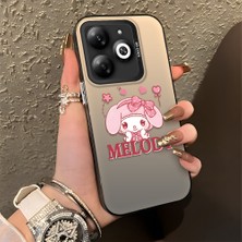 HONTINGA Tecno Spark 20 ile Uyumlu Kılıfı Silikon Kenar Sert Arka Düşüme Önleyici Basitlik Anti Düşme Kamera Korumali Melody Desen Telefon Kılıfı Kadın ve Erkek Için Uygundur K1-0857