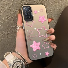 HONTINGA Xiaomi Redmi Note 11 Pro ile Uyumlu Kılıfı Silikon Kenar Sert Arka Düşüme Önleyici Basitlik Anti Düşme Kamera Korumali Renkli Yıldızlar Desen Telefon Kılıfı Kadın ve Erkek Için Uygundur K1-0858