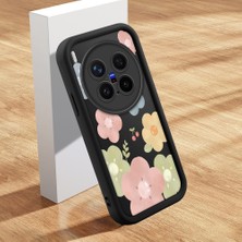 HONTINGA Vivo X300 Pro ile Uyumlu Kılıfı Düşüme Önleyici Basitlik Anti Düşme Kamera Korumali Şirin Kedi Siyah Çiçek Desen Yumuşak Silikon Telefon Kılıfı Kadın ve Erkek Için Uygundur K2-0260