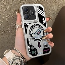 HONTINGA Realme C63 ile Uyumlu Kılıfı Silikon Kenar Sert Arka Düşüme Önleyici Basitlik Anti Düşme Kamera Korumali Yaratıcılık Desen Telefon Kılıfı Kadın ve Erkek Için Uygundur K1-0855