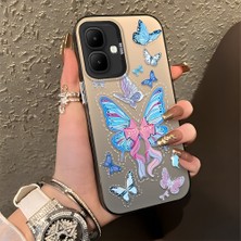 HONTINGA Tecno Spark Go 2 ile Uyumlu Kılıfı Silikon Kenar Sert Arka Düşüme Önleyici Basitlik Anti Düşme Kamera Korumali Kelebek Desen Telefon Kılıfı Kadın ve Erkek Için Uygundur K1-0854