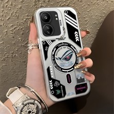 HONTINGA Poco C65 ile Uyumlu Kılıfı Silikon Kenar Sert Arka Düşüme Önleyici Basitlik Anti Düşme Kamera Korumali Yaratıcılık Desen Telefon Kılıfı Kadın ve Erkek Için Uygundur K1-0855