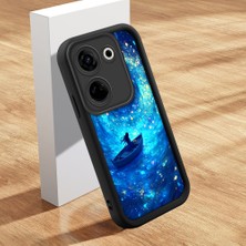 HONTINGA Tecno Camon 20 ile Uyumlu Kılıfı Düşüme Önleyici Basitlik Anti Düşme Kamera Korumali Şirin Kedi Siyah Deniz Desen Yumuşak Silikon Telefon Kılıfı Kadın ve Erkek Için Uygundur K2-0256