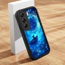 HONTINGA Tecno Camon 40 Pro 5g ile Uyumlu Kılıfı Düşüme Önleyici Basitlik Anti Düşme Kamera Korumali Şirin Kedi Siyah Deniz Desen Yumuşak Silikon Telefon Kılıfı Kadın ve Erkek Için Uygundur K2-0256