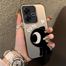 HONTINGA Xiaomi Redmi 13 ile Uyumlu Kılıfı Silikon Kenar Sert Arka Düşüme Önleyici Basitlik Anti Düşme Kamera Korumali Şirin Desen Telefon Kılıfı Kadın ve Erkek Için Uygundur K1-0856