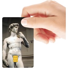 Huggy Craft Davut (Michelangelo) Temalı Parlak Kredi/banka Kart Kaplama Sticker