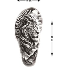 Dövme Kutusu Yunan Aslanı – Meander Bordürlü Geçici Dövme