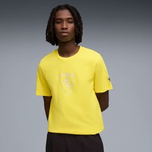 Puma Erkek Sarı Puma Ferrari Tonal Shield Tee Sarı Erkek T-Shirt