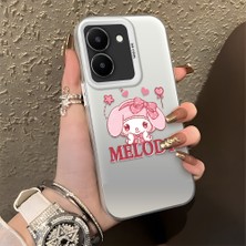HONTINGA Vivo Y36 5g ile Uyumlu Kılıfı Silikon Kenar Sert Arka Düşüme Önleyici Basitlik Anti Düşme Kamera Korumali Melody Desen Telefon Kılıfı Kadın ve Erkek Için Uygundur K1-0857