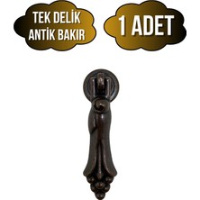 DS Yapı Nobel Üzümlü Sarkaç Dolap Kulpu Mobilya Tekli Sarkaç Düğme(Antik Bakır)(Tek Delik)