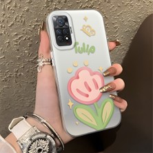 HONTINGA Xiaomi Redmi Note 11 Pro 4g ile Uyumlu Kılıfı Silikon Kenar Sert Arka Düşüme Önleyici Basitlik Anti Düşme Kamera Korumali Çiçek Desen Telefon Kılıfı Kadın ve Erkek Için Uygundur K1-0860