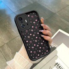 HONTINGA Xiaomi Mi 11T ile Uyumlu Kılıfı Düşüme Önleyici Basitlik Anti Düşme Kamera Korumali Siyah Çiçek Desen Yumuşak Silikon Telefon Kılıfı Kadın ve Erkek Için Uygundur K2-0456