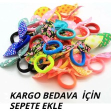 Sermet Süs Dünyası 10 'lu Rengarenk Mini Tavşan Kulak Lastik Toka Lastikli Toka