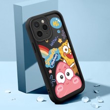 HONTINGA iPhone 11 Pro Max ile Uyumlu Kılıfı Düşüme Önleyici Basitlik Anti Düşme Kamera Korumali Şirin Kedi Siyah Sünger Bob Desen Yumuşak Silikon Telefon Kılıfı Kadın ve Erkek Için Uygundur K2-0264