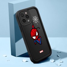 HONTINGA iPhone 13 Pro Max ile Uyumlu Kılıfı Düşüme Önleyici Basitlik Anti Düşme Kamera Korumali Şirin Kedi Siyah Spider Desen Yumuşak Silikon Telefon Kılıfı Kadın ve Erkek Için Uygundur K2-0455