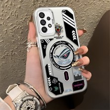 HONTINGA Samsung Galaxy A73 ile Uyumlu Kılıfı Silikon Kenar Sert Arka Düşüme Önleyici Basitlik Anti Düşme Kamera Korumali Yaratıcılık Desen Telefon Kılıfı Kadın ve Erkek Için Uygundur K1-0855