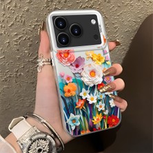 HONTINGA iPhone 17 Pro Max ile Uyumlu Kılıfı Silikon Kenar Sert Arka Düşüme Önleyici Basitlik Anti Düşme Kamera Korumali Çiçek Desen Telefon Kılıfı Kadın ve Erkek Için Uygundur K1-0859