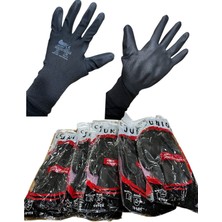 Veka Siyah Pu Kaplamalı Iş Eldiveni - Kaymaz, Dayanıklı ve Konforlu Koruyucu Eldiven 5’li