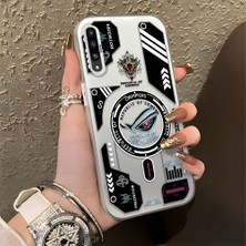 HONTINGA Samsung Galaxy A50S ile Uyumlu Kılıfı Silikon Kenar Sert Arka Düşüme Önleyici Basitlik Anti Düşme Kamera Korumali Yaratıcılık Desen Telefon Kılıfı Kadın ve Erkek Için Uygundur K1-0855