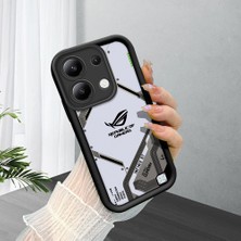 HONTINGA Xiaomi Redmi Note 13 4g ile Uyumlu Kılıfı Düşüme Önleyici Basitlik Anti Düşme Kamera Korumali Siyah Klasik Desen Yumuşak Silikon Telefon Kılıfı Kadın ve Erkek Için Uygundur K2-0263