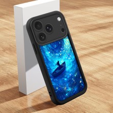HONTINGA iPhone 17 Pro Max ile Uyumlu Kılıfı Düşüme Önleyici Basitlik Anti Düşme Kamera Korumali Şirin Kedi Siyah Deniz Desen Yumuşak Silikon Telefon Kılıfı Kadın ve Erkek Için Uygundur K2-0256