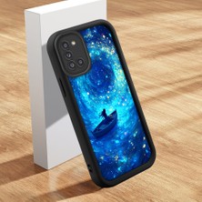 HONTINGA Samsung Galaxy A31 ile Uyumlu Kılıfı Düşüme Önleyici Basitlik Anti Düşme Kamera Korumali Şirin Kedi Siyah Deniz Desen Yumuşak Silikon Telefon Kılıfı Kadın ve Erkek Için Uygundur K2-0256