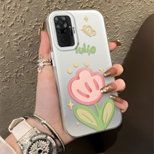 HONTINGA Xiaomi Redmi Note 10 Pro ile Uyumlu Kılıfı Silikon Kenar Sert Arka Düşüme Önleyici Basitlik Anti Düşme Kamera Korumali Çiçek Desen Telefon Kılıfı Kadın ve Erkek Için Uygundur K1-0860