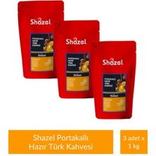 Shazel Portakal Aromalı Hazır Türk Kahvesi 1 kg x 3 Adet