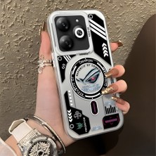 HONTINGA Infinix Smart 8 ile Uyumlu Kılıfı Silikon Kenar Sert Arka Düşüme Önleyici Basitlik Anti Düşme Kamera Korumali Yaratıcılık Desen Telefon Kılıfı Kadın ve Erkek Için Uygundur K1-0855