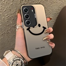 HONTINGA Tecno Camon 40 ile Uyumlu Kılıfı Silikon Kenar Sert Arka Düşüme Önleyici Basitlik Anti Düşme Kamera Korumali Gülümseme Desen Telefon Kılıfı Kadın ve Erkek Için Uygundur K1-0861