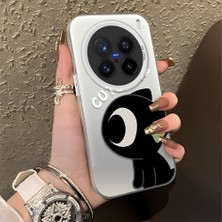 HONTINGA Vivo X200 Pro ile Uyumlu Kılıfı Silikon Kenar Sert Arka Düşüme Önleyici Basitlik Anti Düşme Kamera Korumali Şirin Desen Telefon Kılıfı Kadın ve Erkek Için Uygundur K1-0856