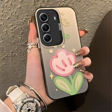HONTINGA Tecno Camon 40 Pro 5g ile Uyumlu Kılıfı Silikon Kenar Sert Arka Düşüme Önleyici Basitlik Anti Düşme Kamera Korumali Çiçek Desen Telefon Kılıfı Kadın ve Erkek Için Uygundur K1-0860
