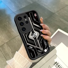 HONTINGA Samsung Galaxy S23 Ultra ile Uyumlu Kılıfı Düşüme Önleyici Basitlik Anti Düşme Kamera Korumali Siyah Klasik Desen Yumuşak Silikon Telefon Kılıfı Kadın ve Erkek Için Uygundur K2-0263